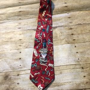 Tabasco and pasta silk tie